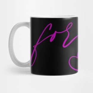 Matching couples shirt ‘together forever’ magenta Mug